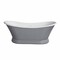 Aqua Eden 67.13 L, 29.5 W, Glossy White/Matte Gray, Solid Surface White Stone VRTDS673026WG - alternate 6